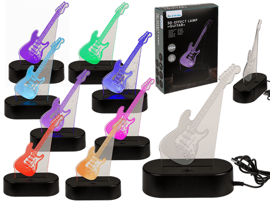 3D-Lamp, Guitar, ca. 18 x 12 cm, plastic,