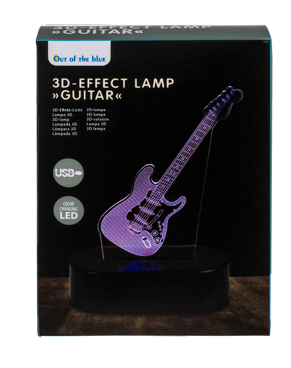 3D-Lamp, Guitar, ca. 18 x 12 cm, plastic,