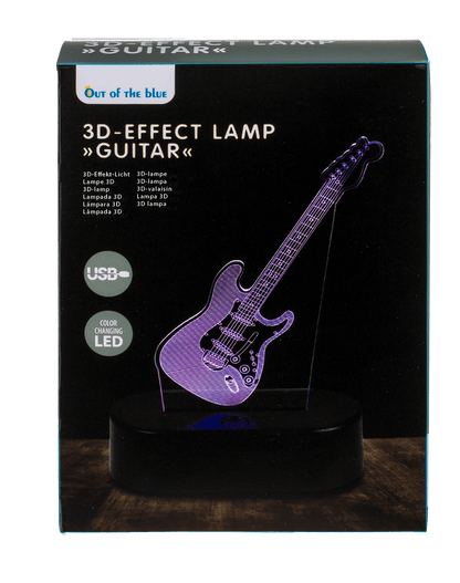 3D-Lamp, Guitar, ca. 18 x 12 cm, plastic,