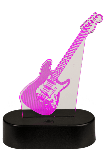 3D-Lamp, Guitar, ca. 18 x 12 cm, plastic,