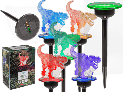 3D LED Solar garden stick with colour changing LED