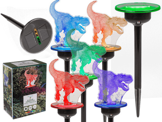 3D LED Solar garden stick with colour changing LED