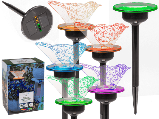 3D LED Solar garden stick with colour changing LED