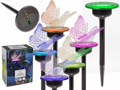 3D LED Solar garden stick with colour changing LED
