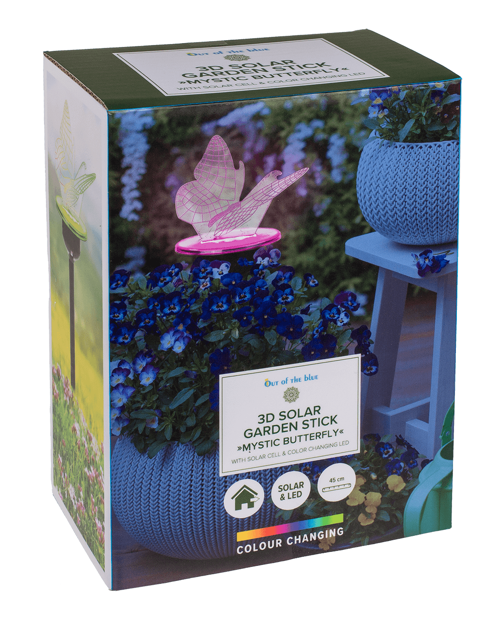 3D LED Solar garden stick with colour changing LED