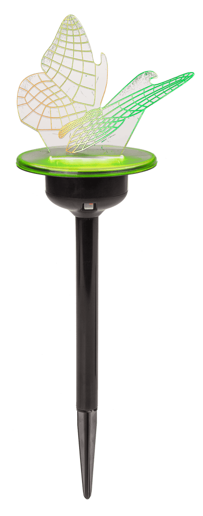 3D LED Solar garden stick with colour changing LED