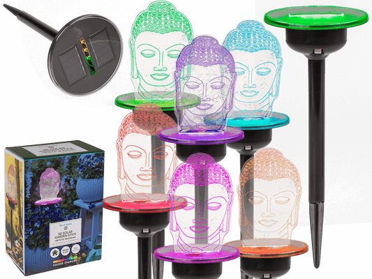 3D LED Solar garden stick with colour changing LED