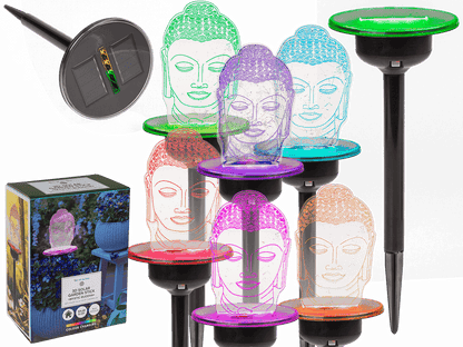 3D LED Solar garden stick with colour changing LED