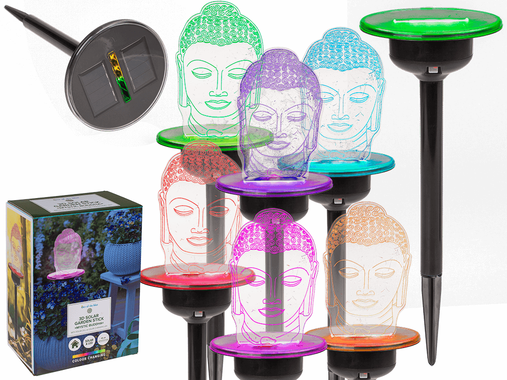 3D LED Solar garden stick with colour changing LED