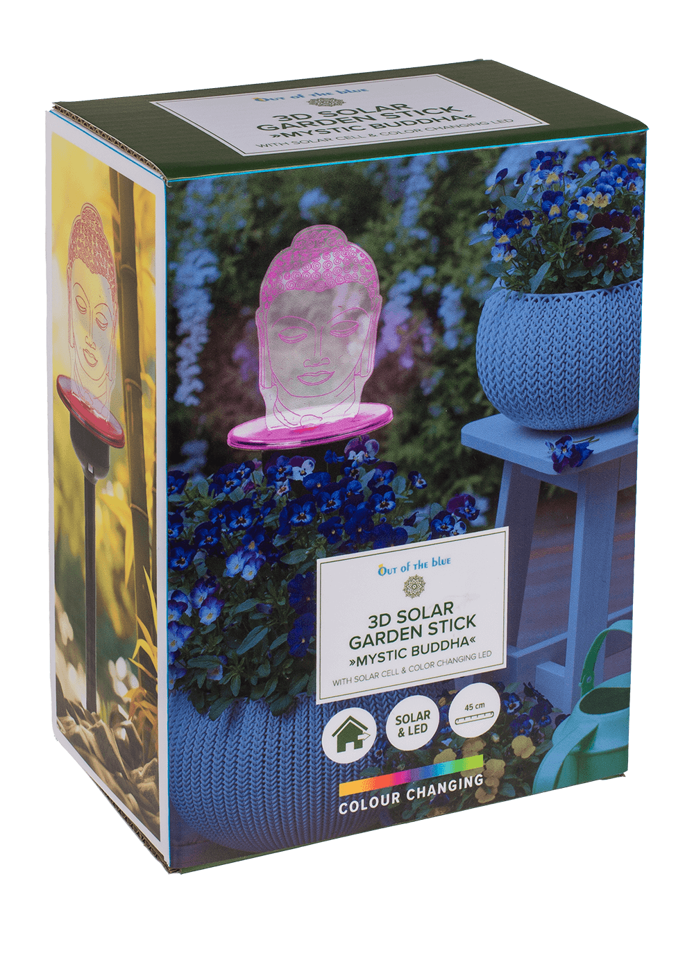 3D LED Solar garden stick with colour changing LED