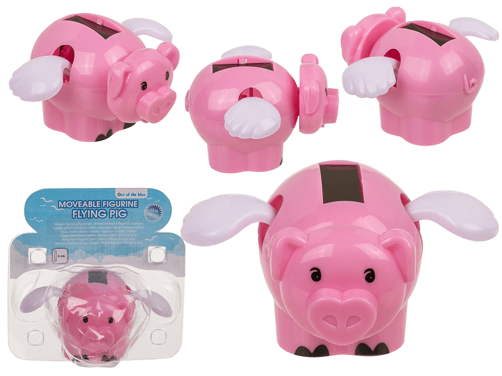 Moveable figurine, Flying Pig,