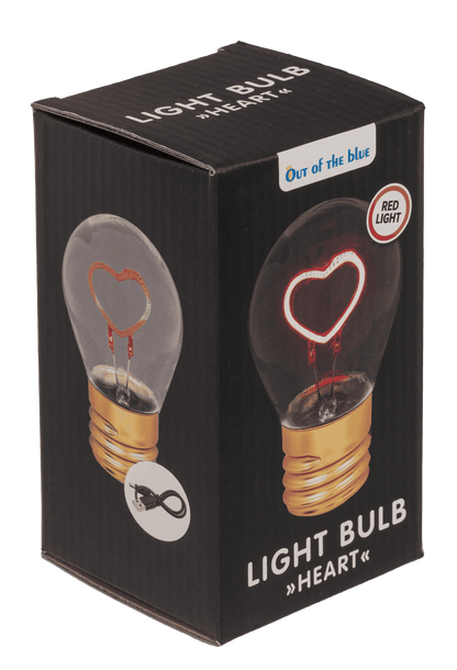 Light Bulb, Heart, incl. Lithium battery &