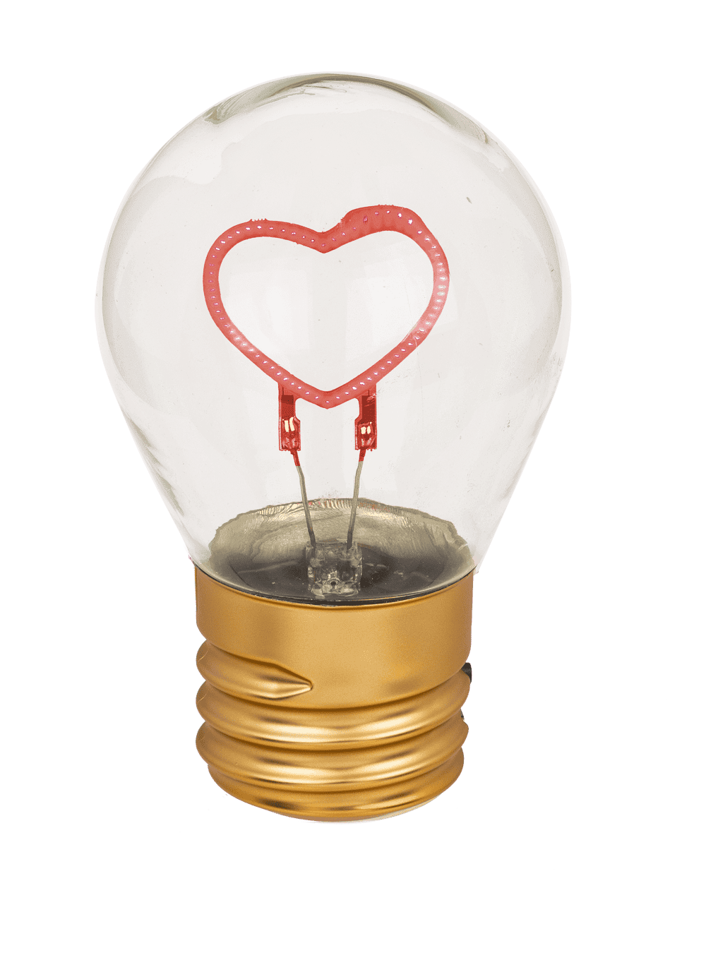 Light Bulb, Heart, incl. Lithium battery &