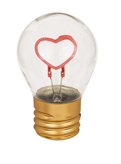 Light Bulb, Heart, incl. Lithium battery &