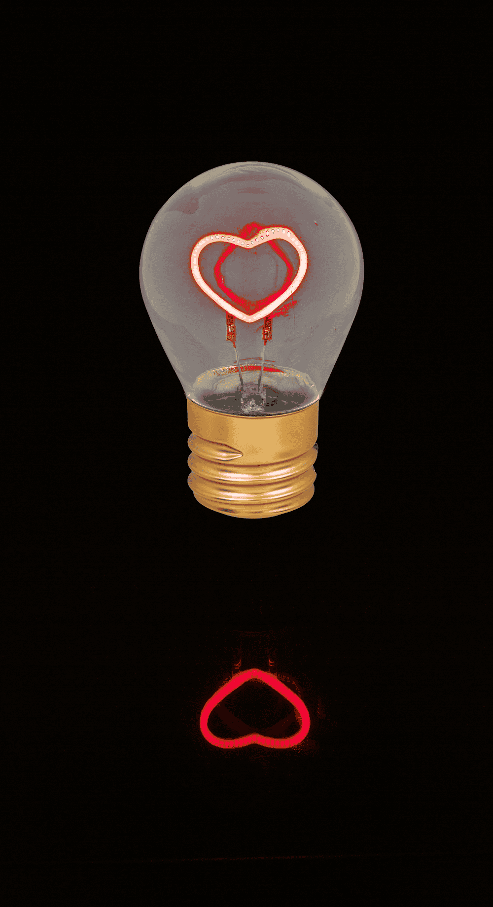 Light Bulb, Heart, incl. Lithium battery &