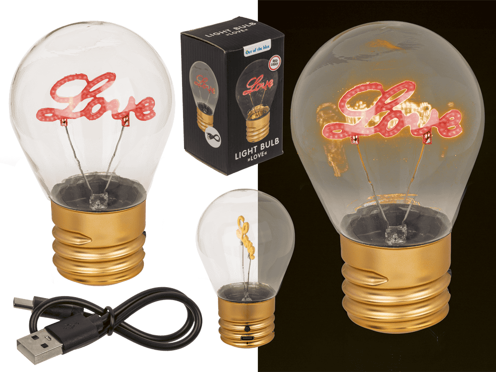 Light Bulb, Love, incl. Lithium battery &