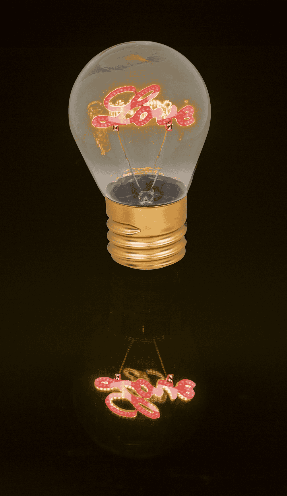 Light Bulb, Love, incl. Lithium battery &