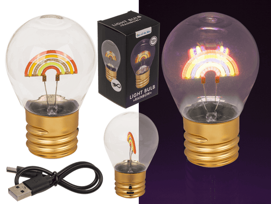 Light Bulb, Rainbow, incl. Lithium battery &