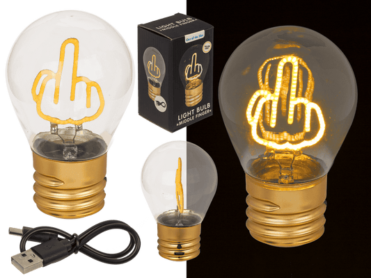 Light Bulb, middle finger, incl. Lithium battery