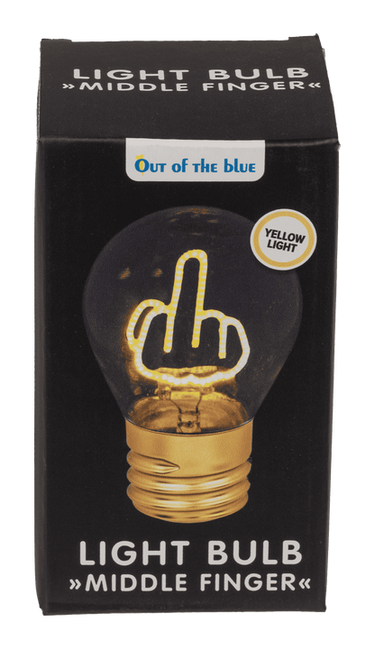 Light Bulb, middle finger, incl. Lithium battery