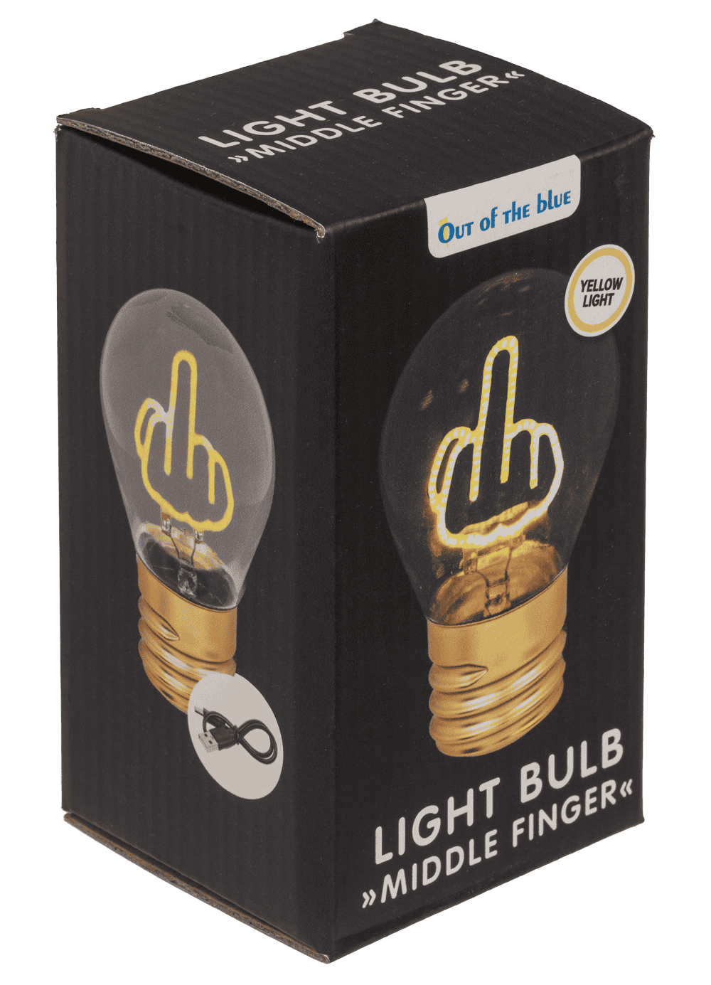 Light Bulb, middle finger, incl. Lithium battery