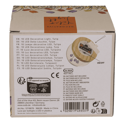 LED decorative light, Tulip, 10 x 10 cm,