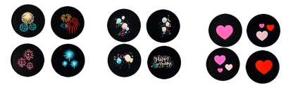 LED candle projector, Celebrations, 8 x 15 cm,