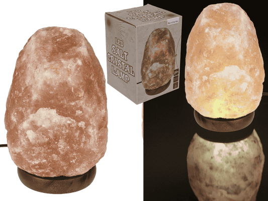 LED salt cristal lamp, warm white,