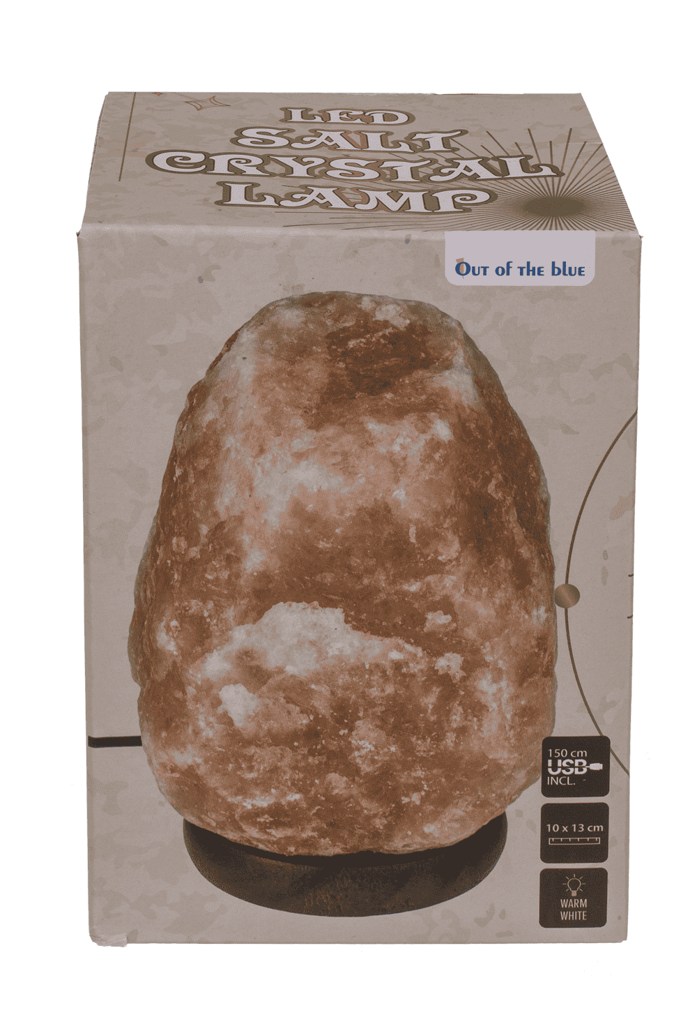 LED salt cristal lamp, warm white,