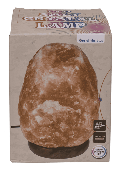 LED salt cristal lamp, colour-changing,