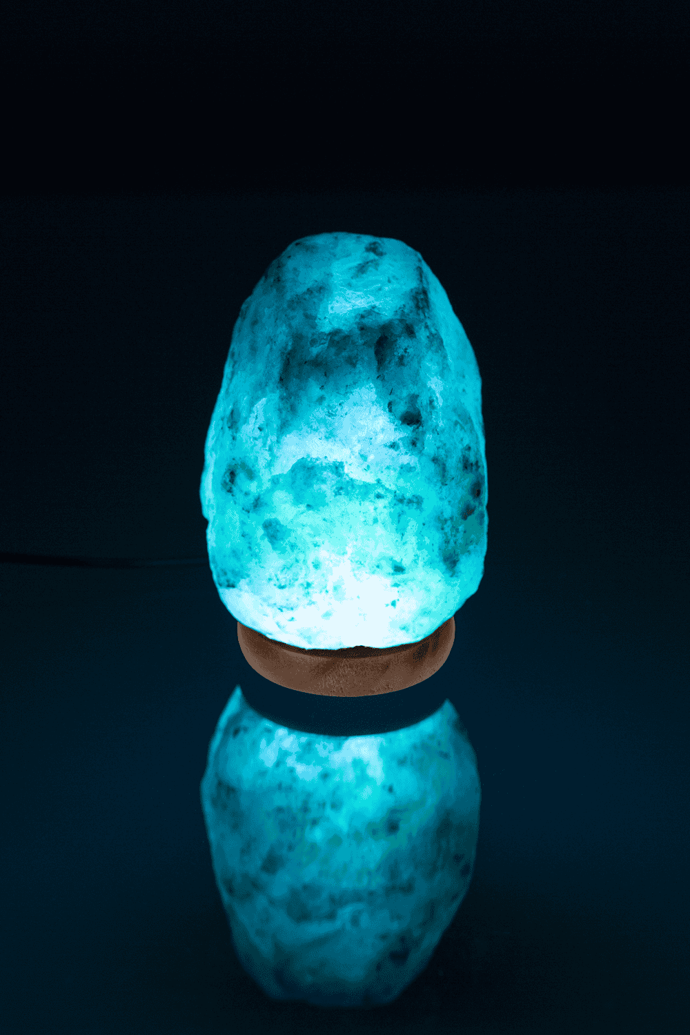 LED salt cristal lamp, colour-changing,