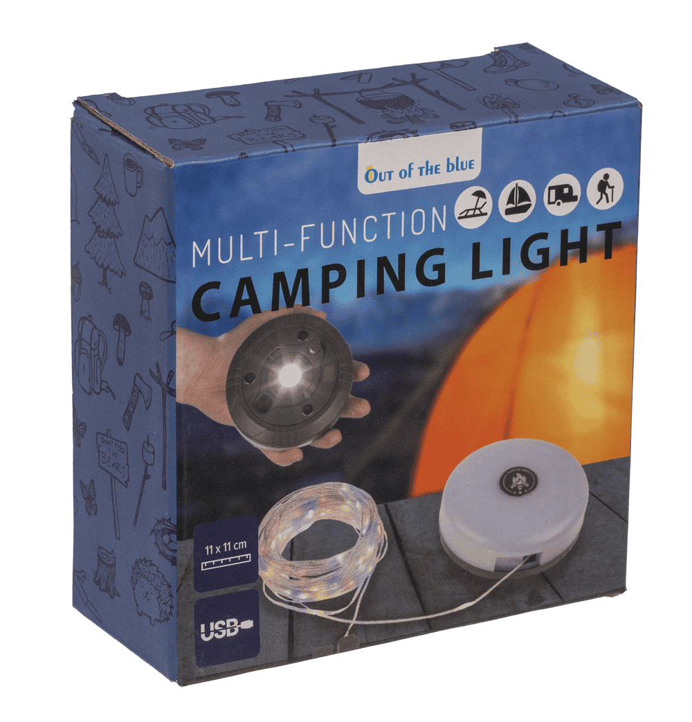 Camping light, rechargeable, with torch &