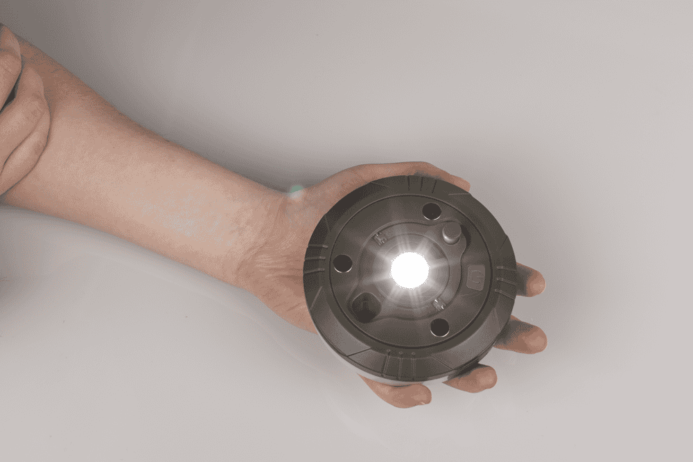 Camping light, rechargeable, with torch &