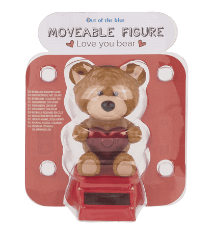Movable figure, Love you bear, with solar cell,
