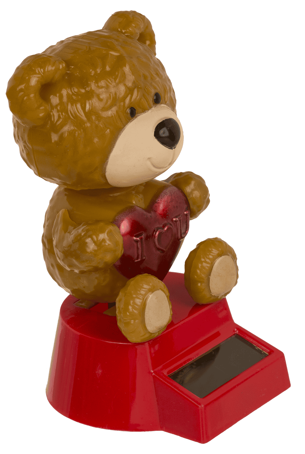 Movable figure, Love you bear, with solar cell,