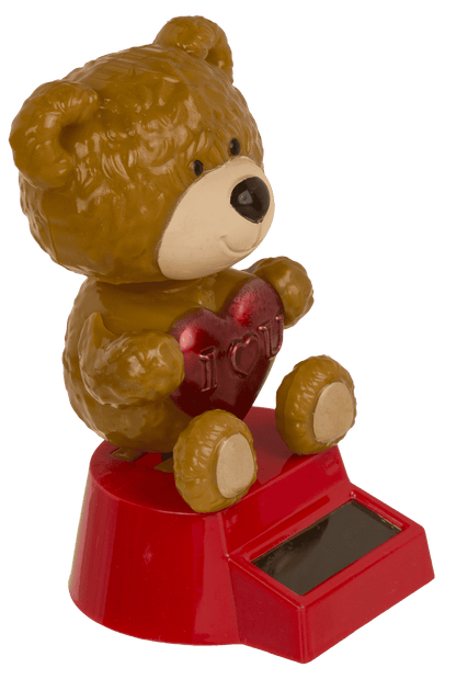 Movable figure, Love you bear, with solar cell,