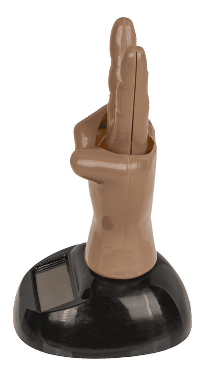 Movable figure, Peace Sign, with solar cell,