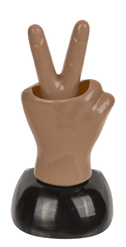 Movable figure, Peace Sign, with solar cell,