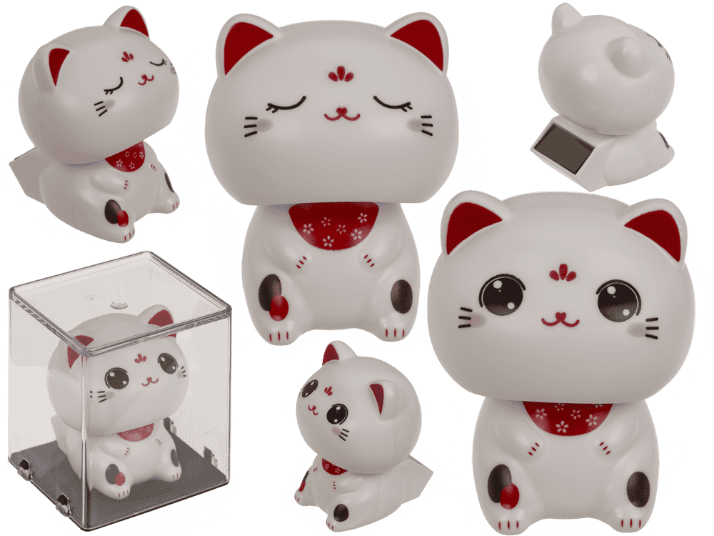 Waving cat, with solar cell, 5.5 cm,