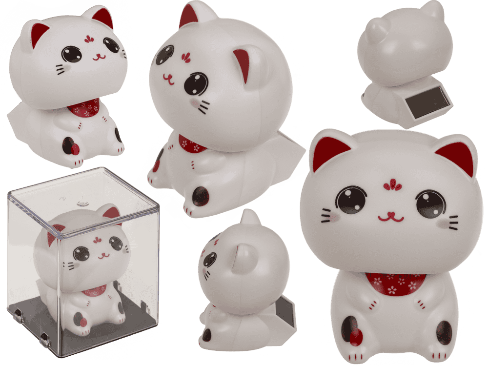 Waving cat, with solar cell, 5.5 cm,