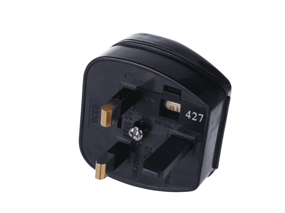 Adapter for Schuko GS to BS plug, 230V/50Hz, 13 am