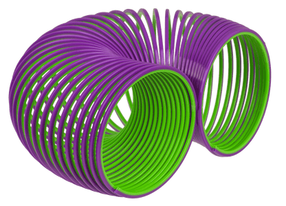 Coil, dual coloured, 9 cm,