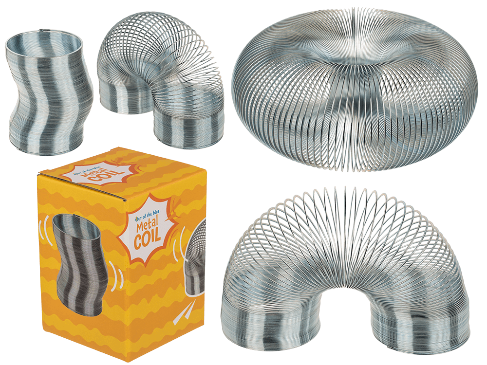 59-1936_000.png Metaalcoils in verschillende vormen, ca. 11 cm, verpakt in een kleurrijke geschenkdoos.
