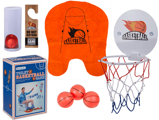 Toilet basketball set, set of 7,