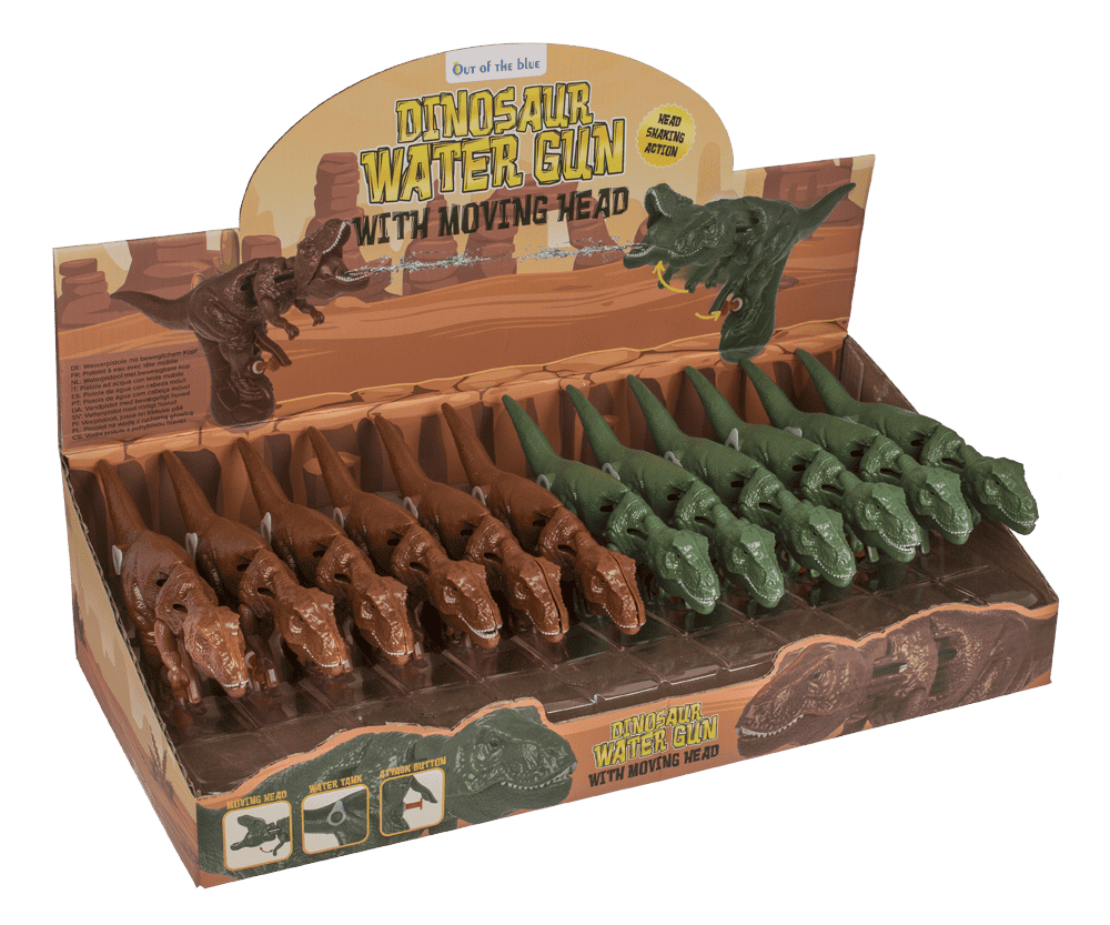Water Gun with moving head, Dinosaur,