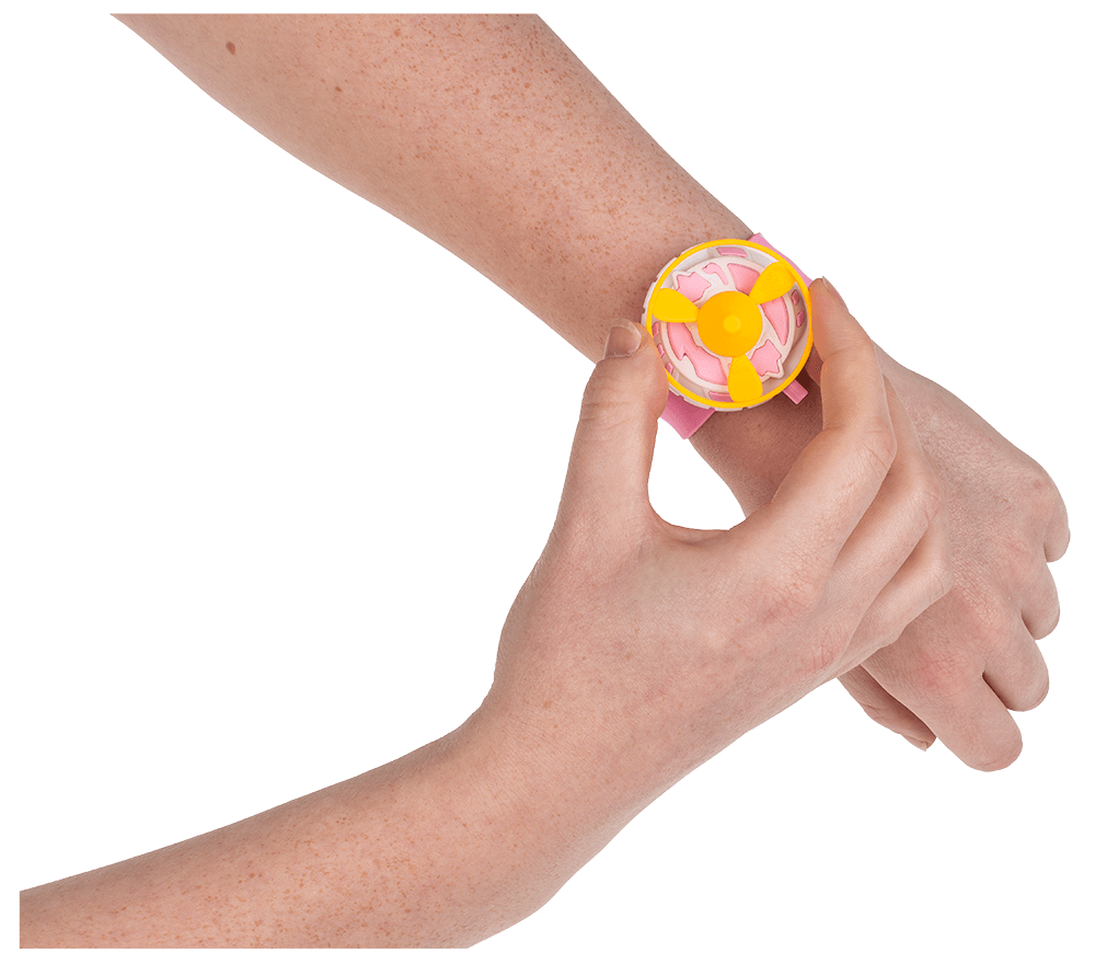 Pink Spinning Top-Bracelet, ca. 21,5 cm,