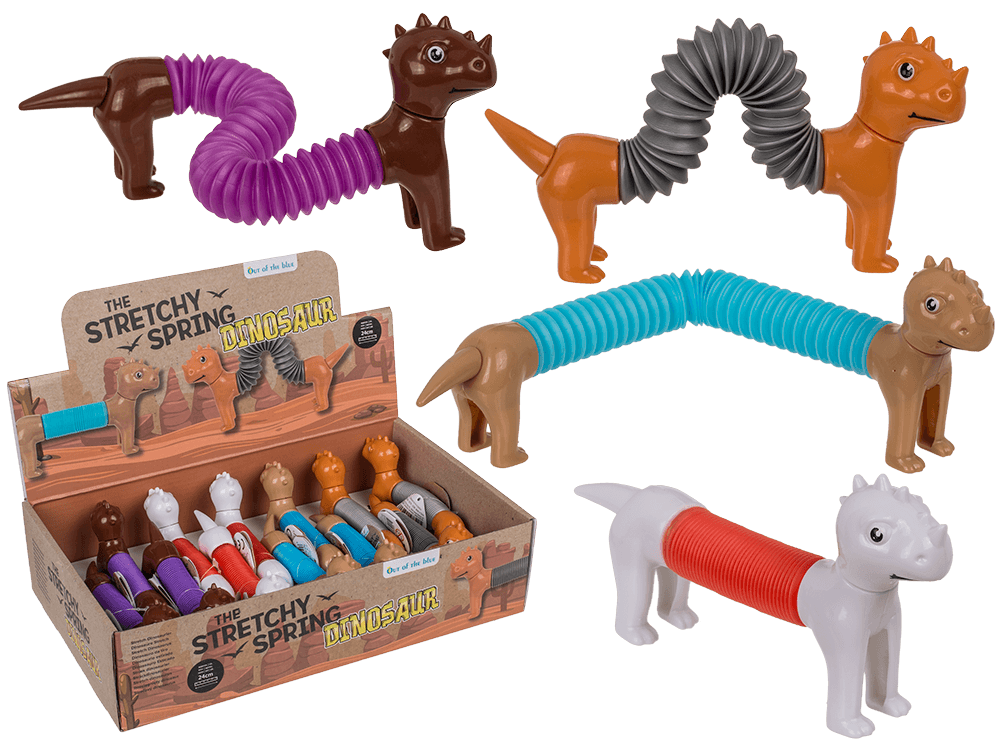 Stretchy Spring Dinosaur, approx. 6,5 x 14 cm -