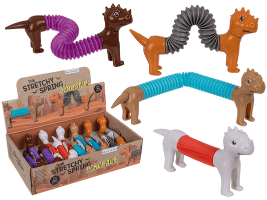 Stretchy Spring Dinosaur, approx. 6,5 x 14 cm -
