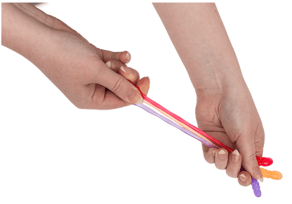 Super Stretchy Wiggly Worms, approx. 9 x 1,3 cm,