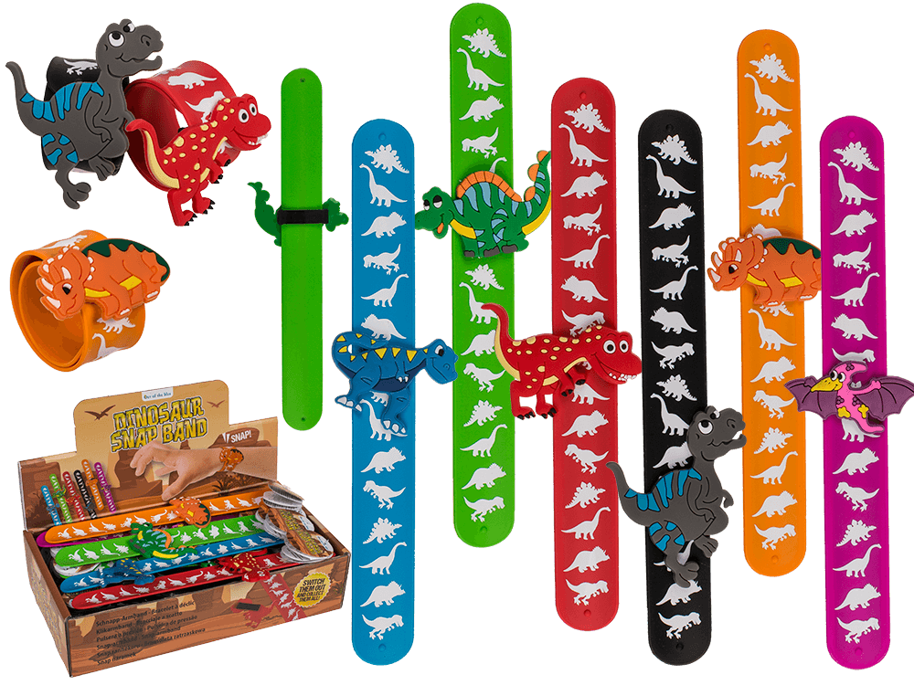 Snap Band, Dinosaur, approx. 21,5 x 3,5 cm,